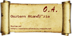 Osztern Atanázia névjegykártya